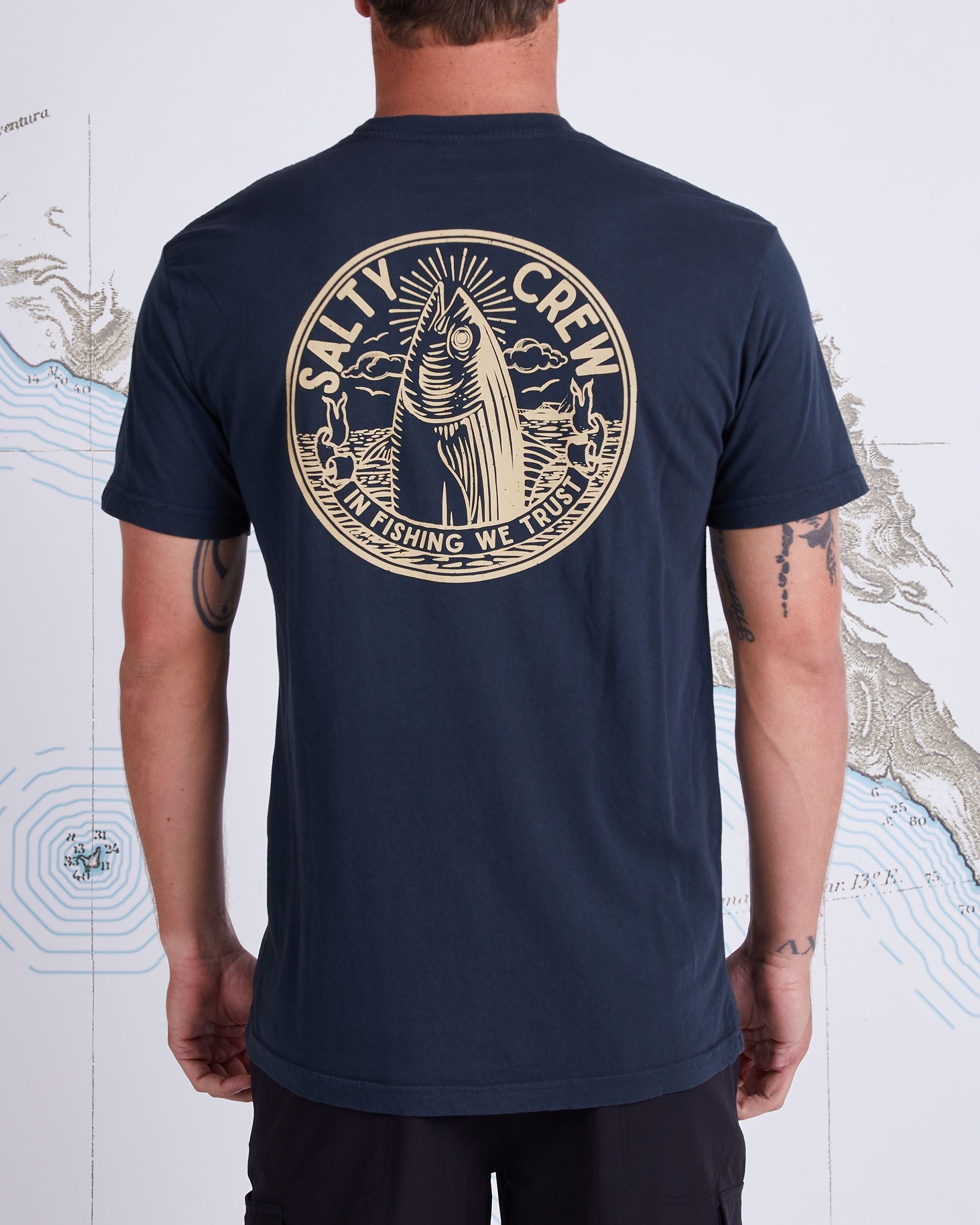 Salty Crew In Fishing We Trust T-Shirt - 88 Gear