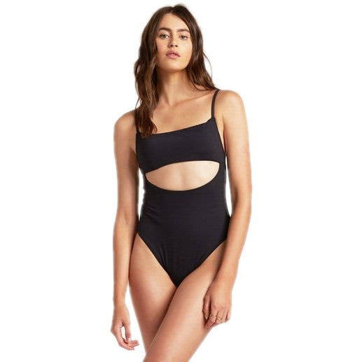 Billabong Sol Search One Piece Swimsuit S Black Pebble